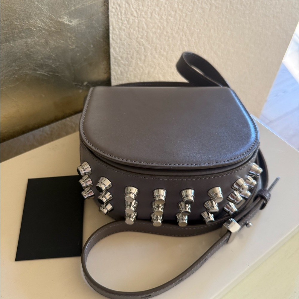 Alexander Wang Mini Lia Taupe Crossbody Bag Rare - Picture 2 of 6